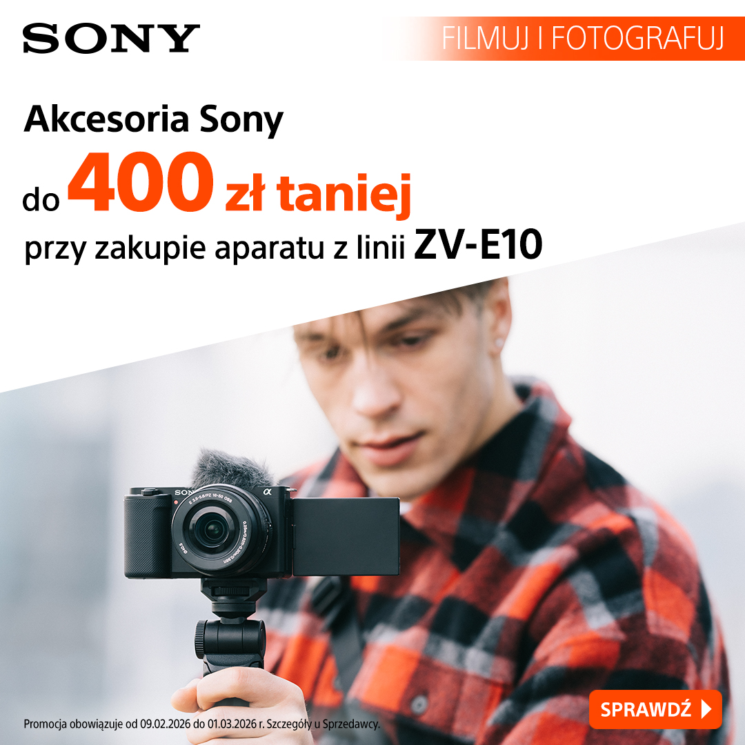 <center>Akcesoria Sony do 400zł taniej przy zakupie aparatu</center>